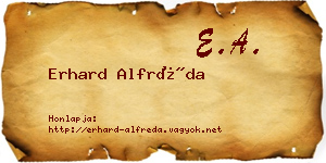 Erhard Alfréda névjegykártya